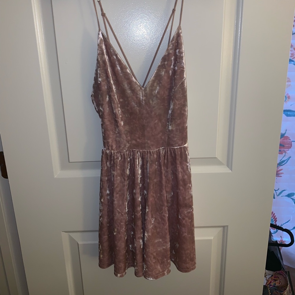Forever 21 - Pink Velvet Romper - Size M